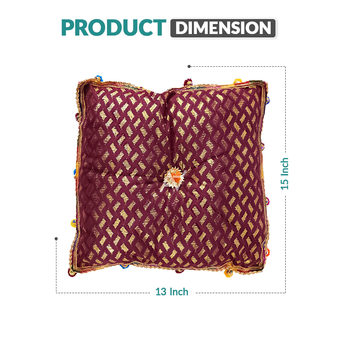 Jamawar Fabric Pillow: Traditional Wedding Decor