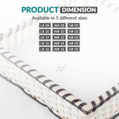 White Square Cane Basket for Home or Gifting