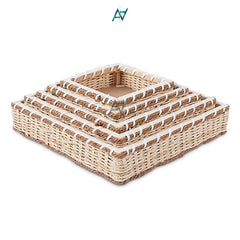 Beidge Square Jute Storage Basket for Home or Gifting