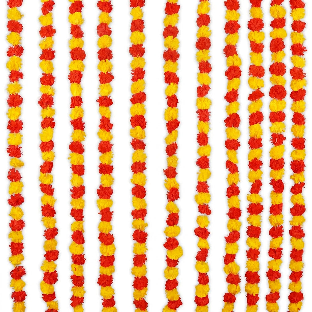 Pom Pom Garland - Lari for Mehndi Mayon Dholki Decoration - Aliakbardecoration