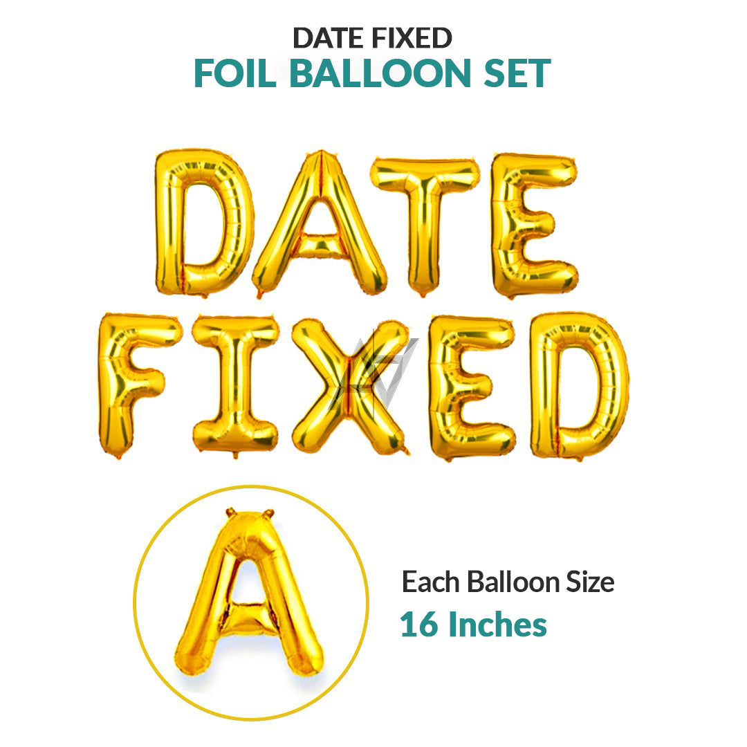 Date Fixed Foil Balloons Set