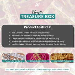 Pack of 12 - Acrylic Treasure Box
