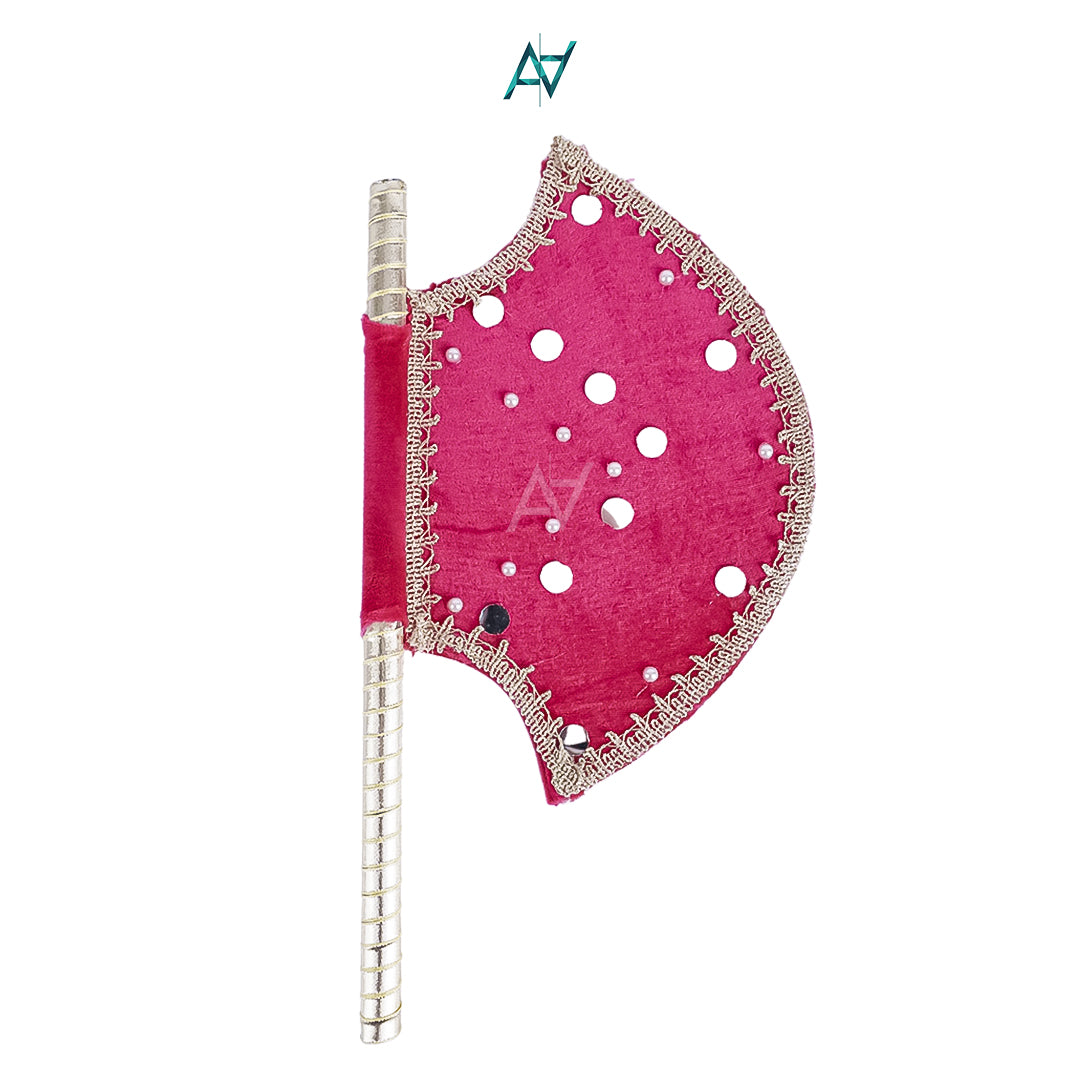 Velvet Hand Fan for Weddings & Mehndi Events
