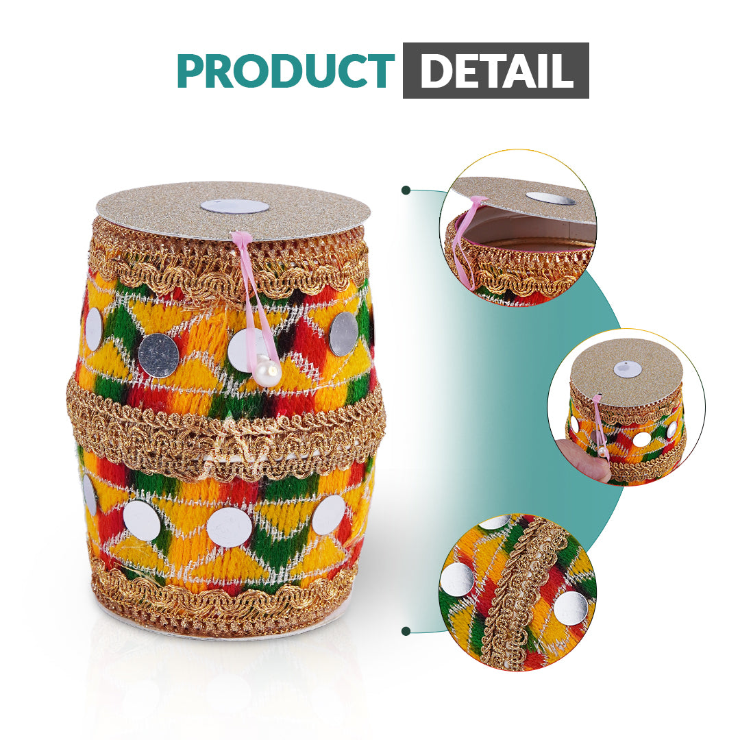 Multi Color Dhol Shape Nikkah Pouches