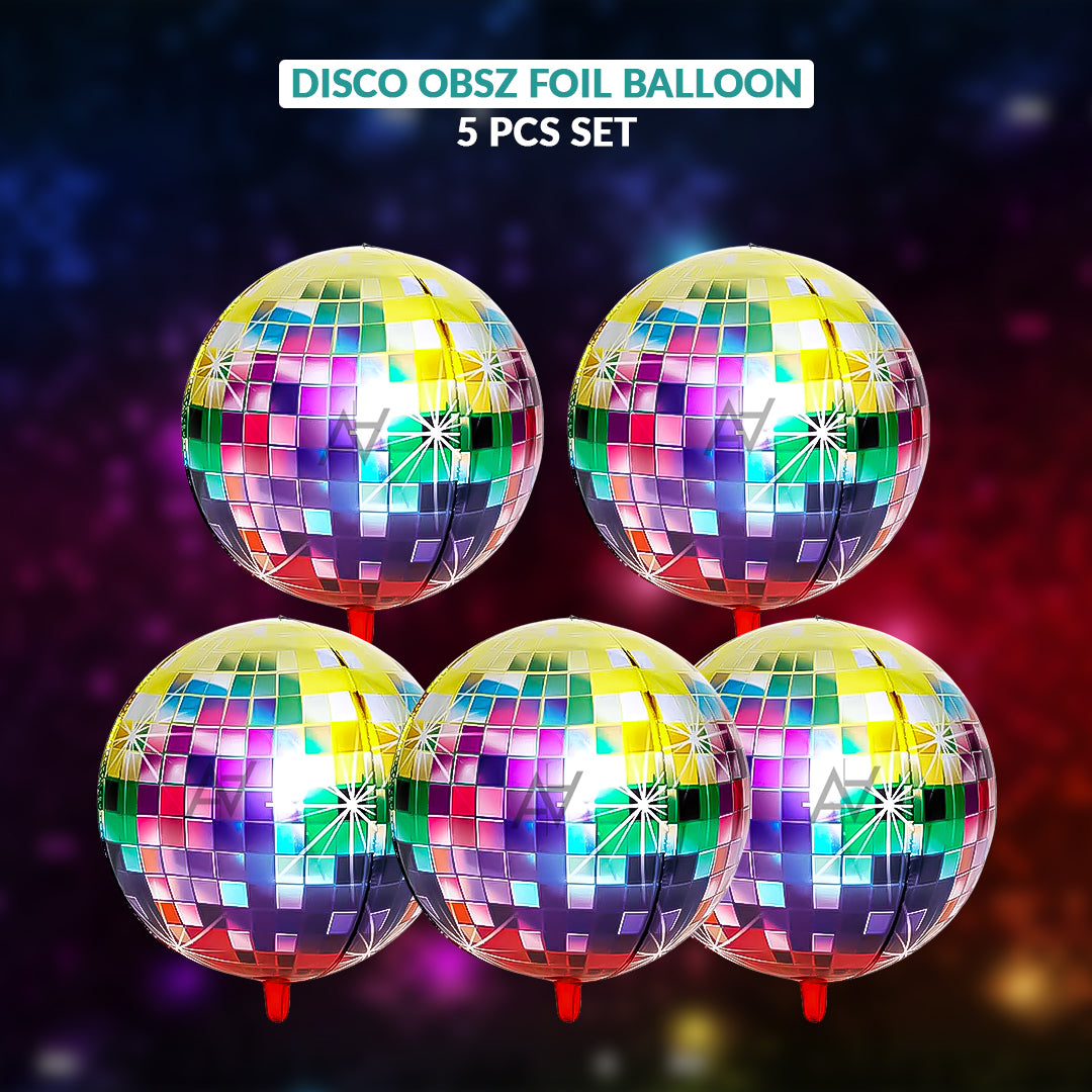 Disco ObsZ Foil Balloon Set (5 Pcs) – Shiny Party Balloons