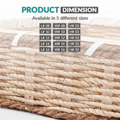 Beidge Square Jute Storage Basket for Home or Gifting