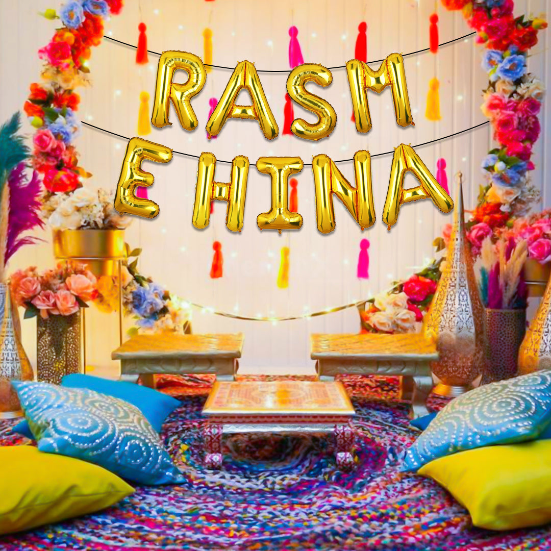 Rasm e Hina Foil Balloon Set