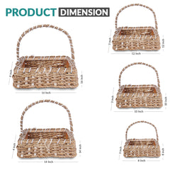 5 Pcs Set - Square Jute Basket