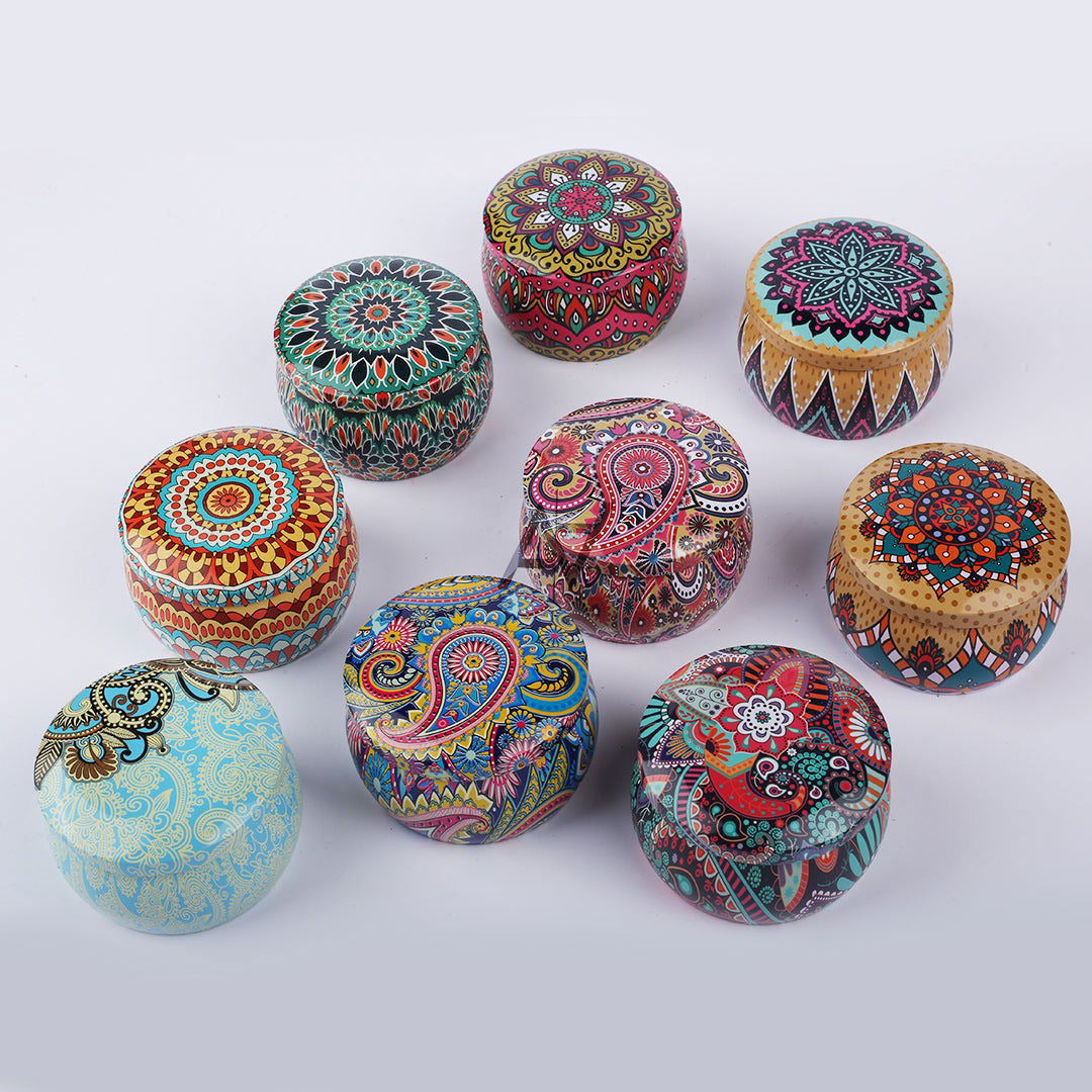 Mandala candles | Pack of 12 | For home decoration