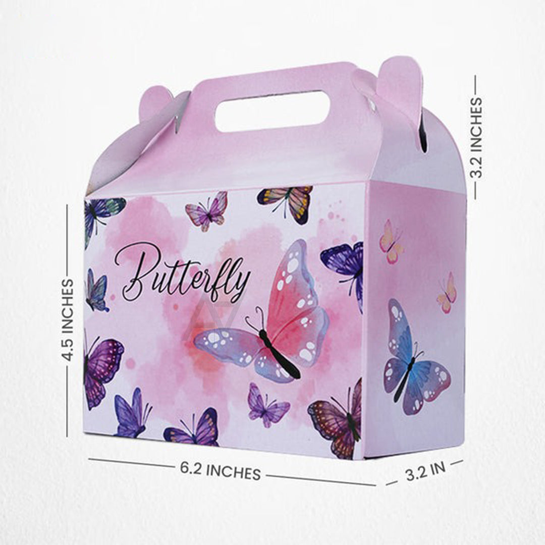 Pack of 10 - Butterfly Theme Goodie Boxes - Ali Akbar Decoration - Aliakbardecoration