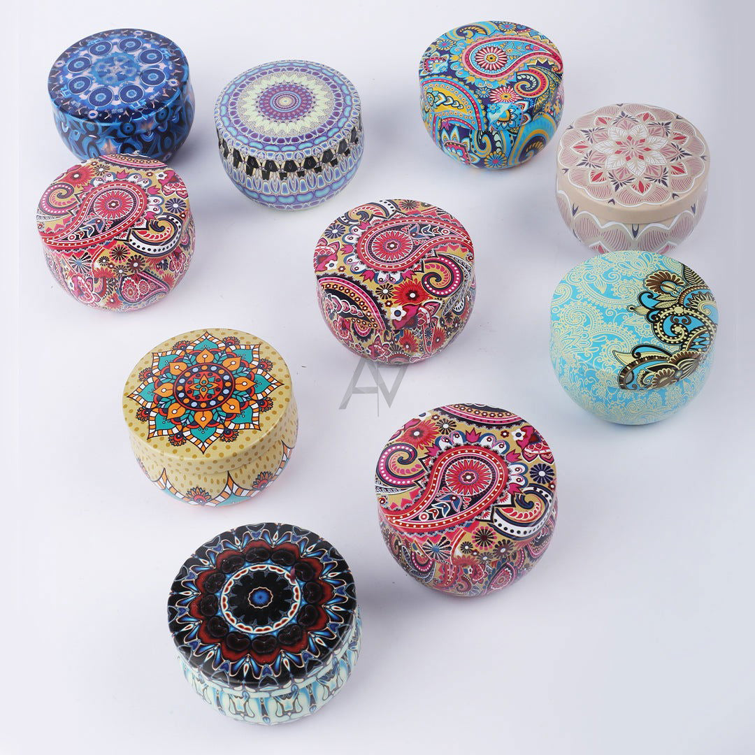 Mandala candles | Pack of 24 | For home Decoration