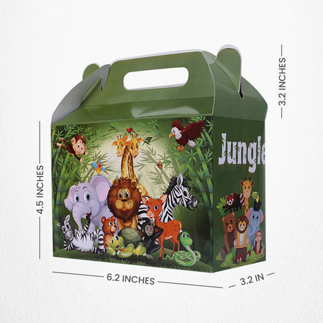 Pack of 10 - Jungle Theme Goodie Boxes - Ali Akbar Decoration