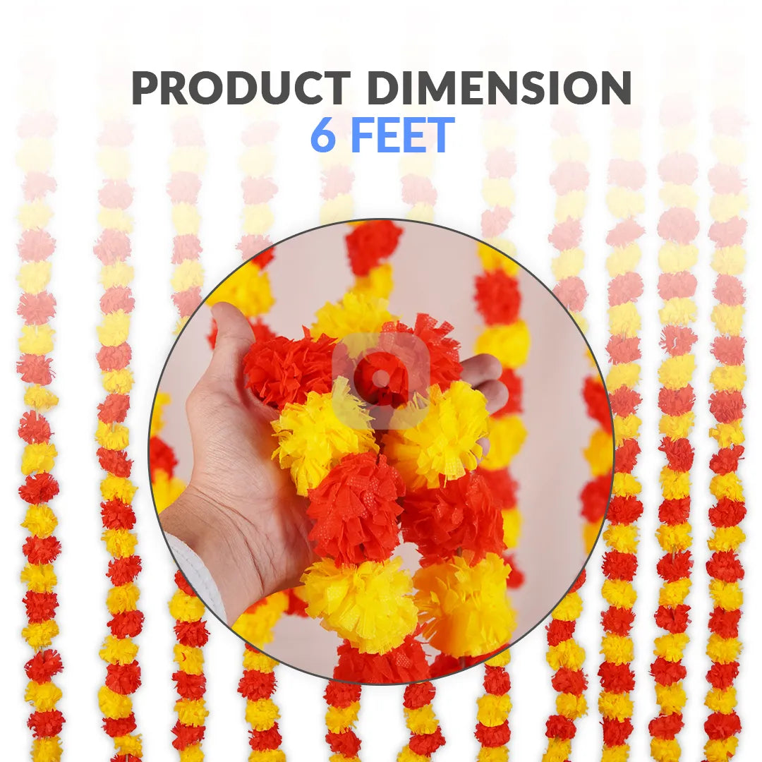 Pom Pom Garland - Lari for Mehndi Mayon Dholki Decoration - Aliakbardecoration