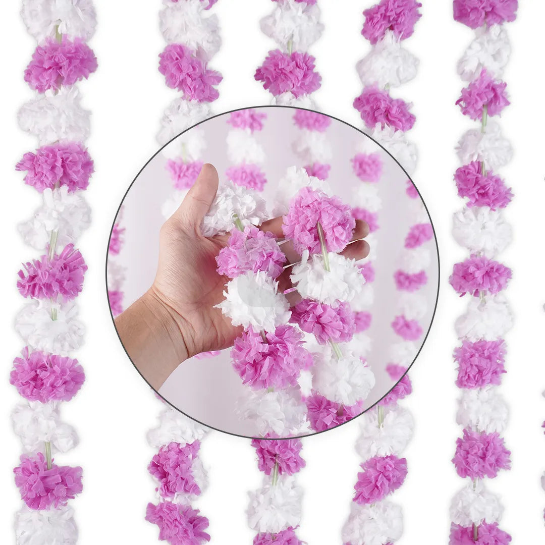 Pom Pom Garland - Lari for Mehndi Mayon Dholki Decoration - Aliakbardecoration