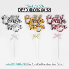 BRIDE TO BE Cake Toppers