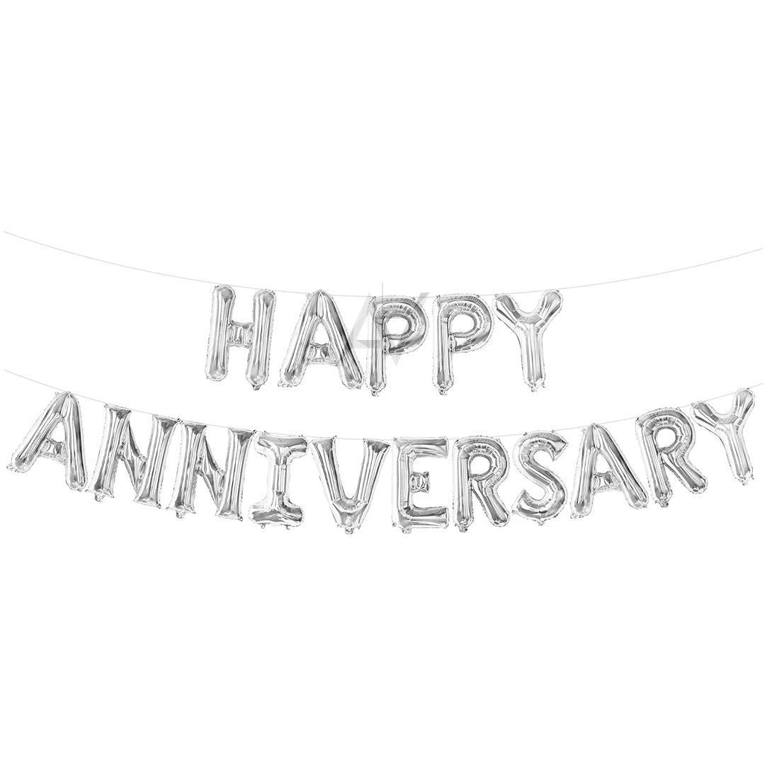 Happy Anniversary Foil Balloons Set