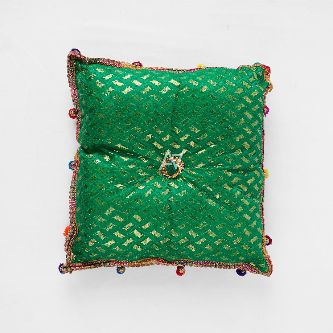 Jamawar Fabric Pillow: Traditional Wedding Decor