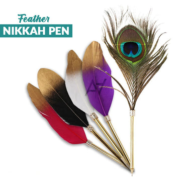 Nikkah Multi Color Feather Nikkah Pen