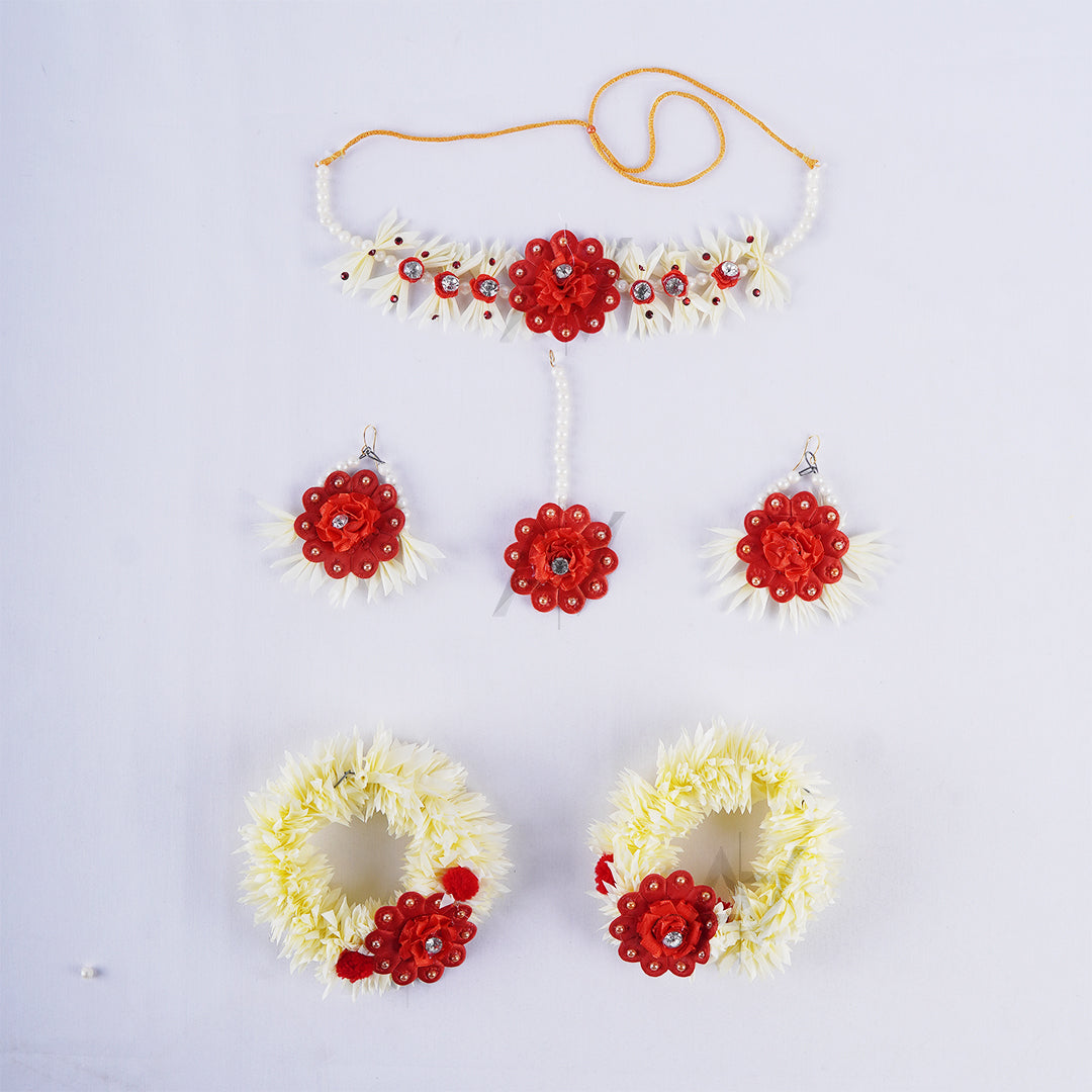 Artificial Flower Jewellery Set for wedding with Gajray