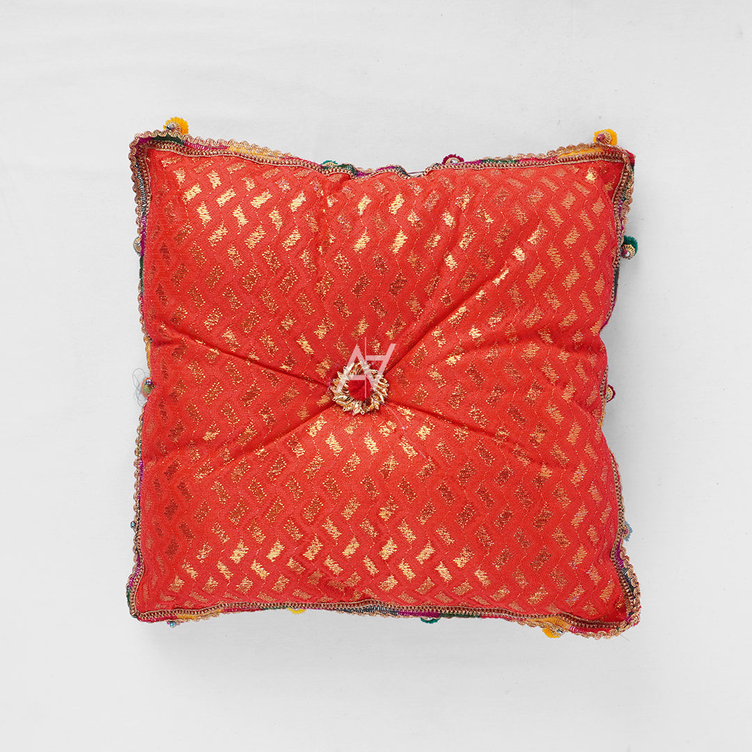 Jamawar Fabric Pillow: Traditional Wedding Decor