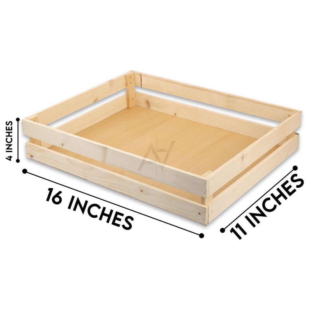 Wooden Baskets Set without Handle 5 Pcs Set