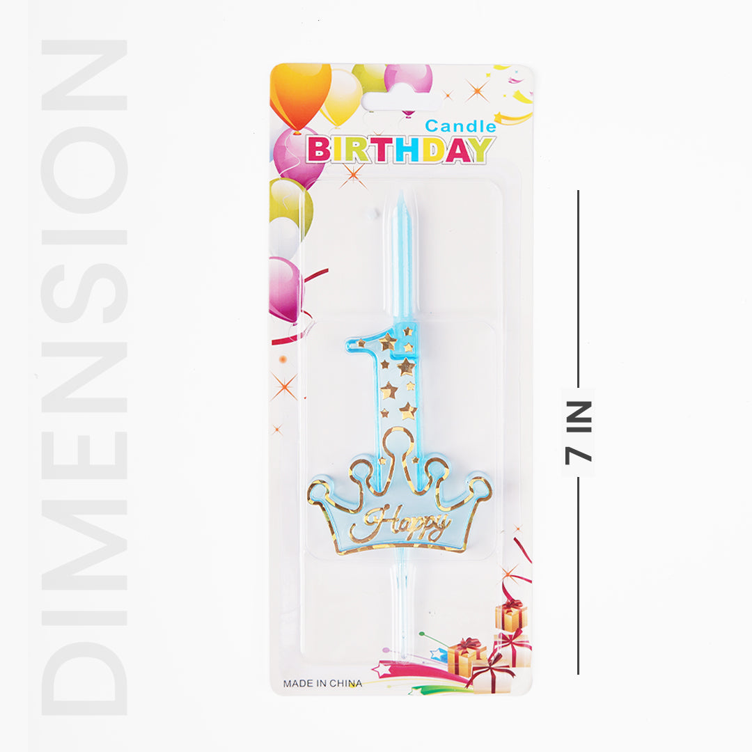 Crown Number 1 Candles Birthday Candles Birthday Party Decor