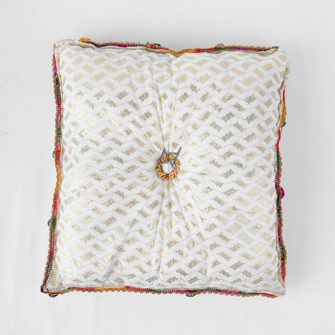 Jamawar Fabric Pillow: Traditional Wedding Decor