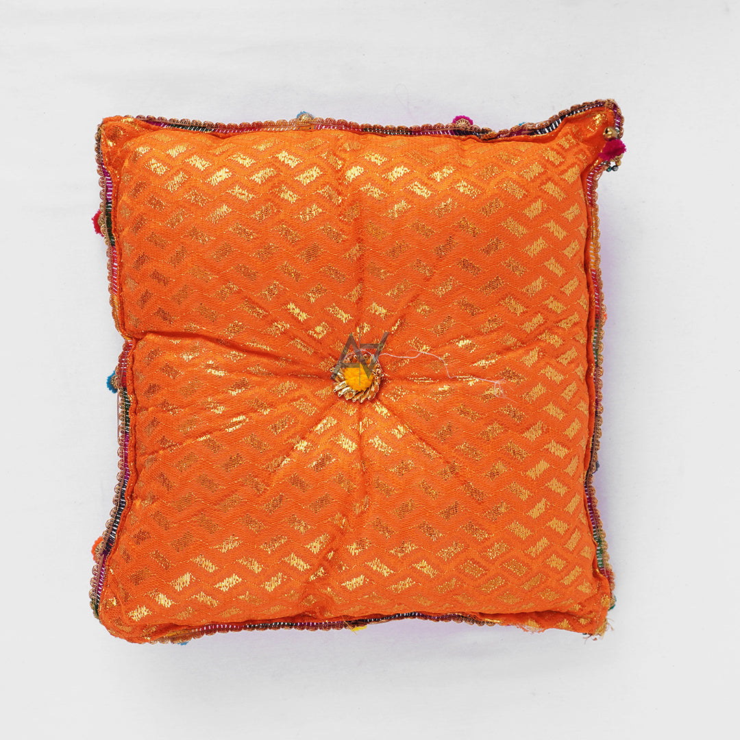 Jamawar Fabric Pillow: Traditional Wedding Decor