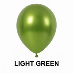 Pack of 50 - Light Green 10 Inch Chrome Balloon