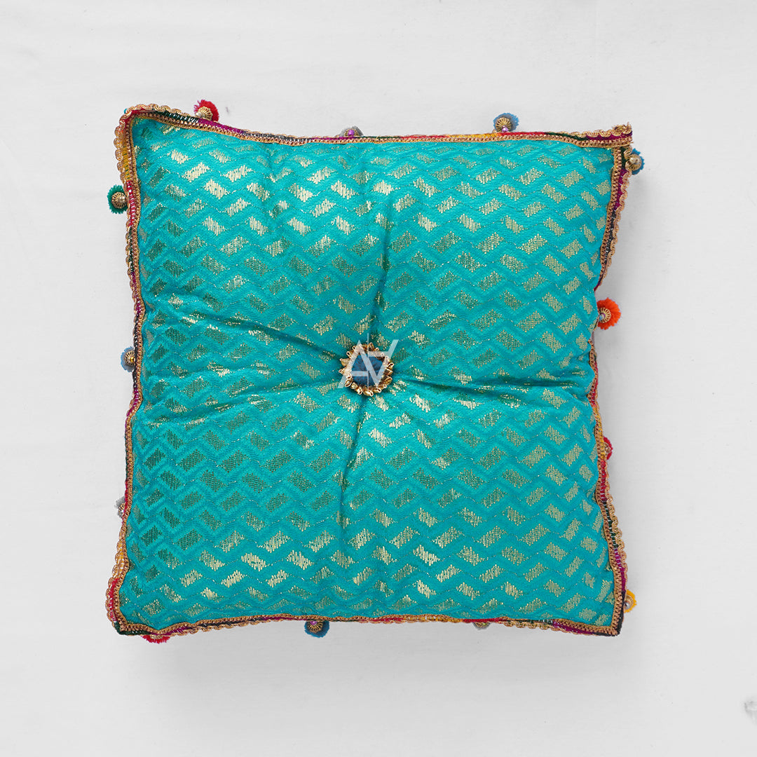 Jamawar Fabric Pillow: Traditional Wedding Decor