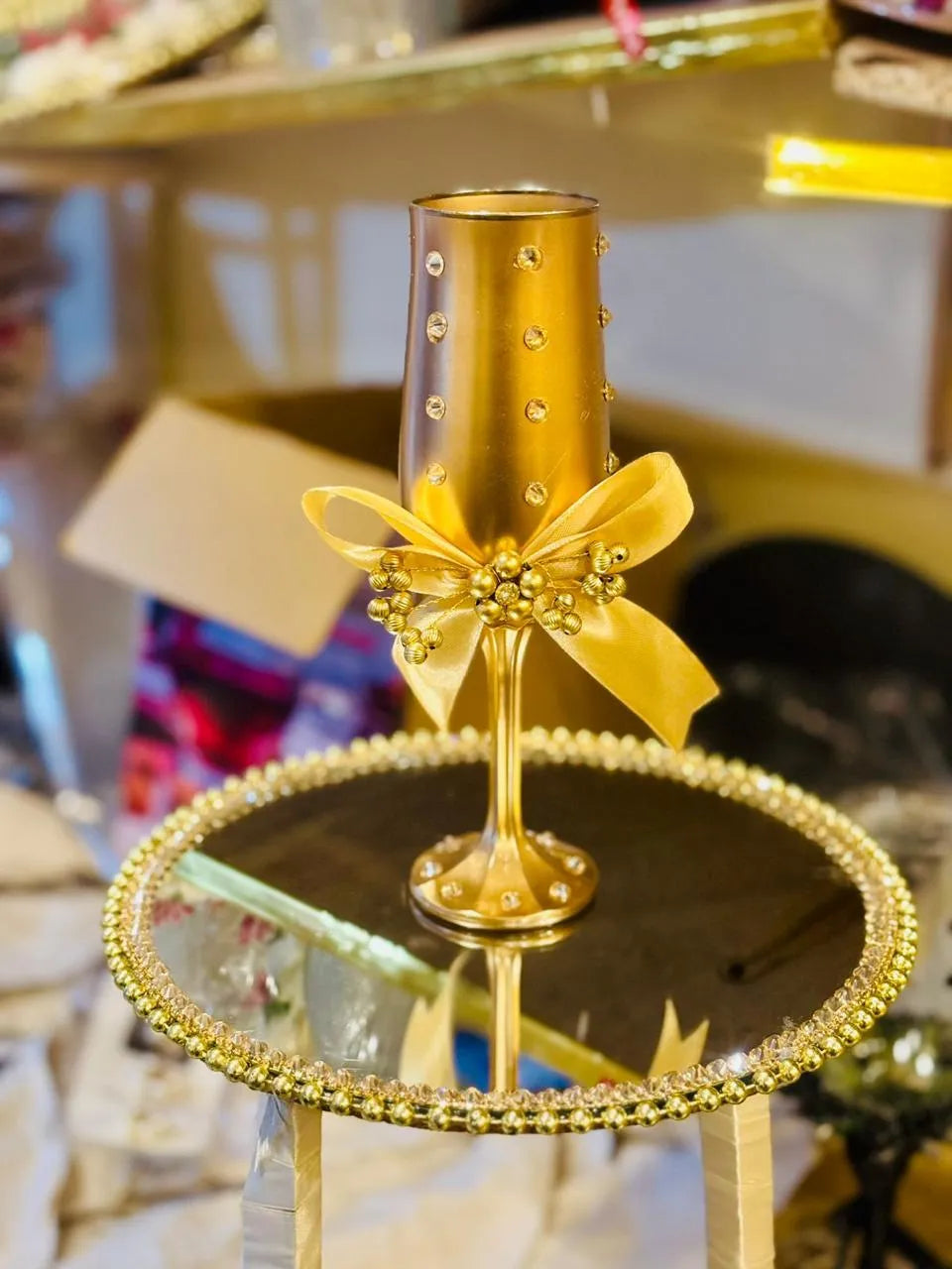 Doodh Pilai Glass Tray -  Wedding Tray