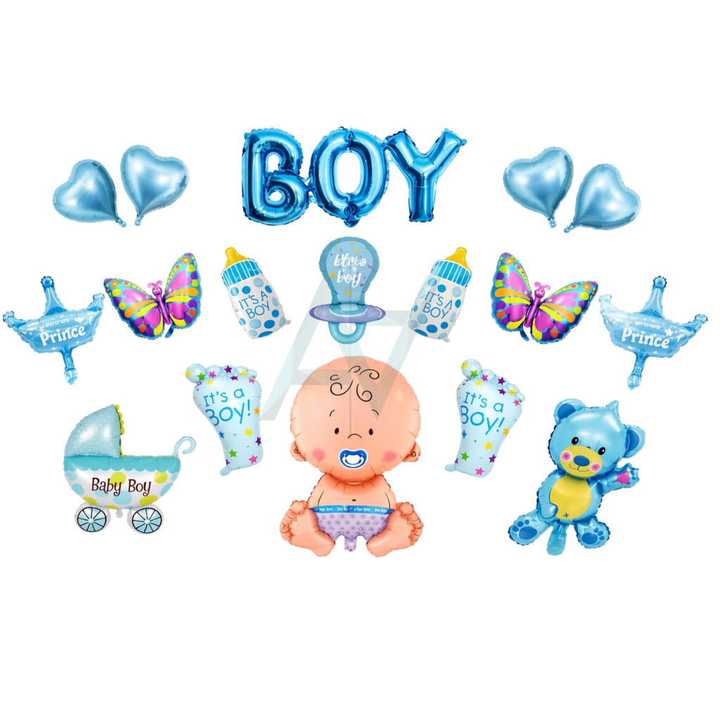 Baby Boy Foil Balloon Kit