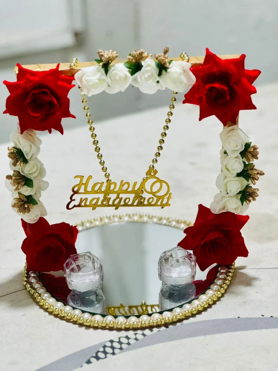 Doodh Pilai Glass Tray -  Wedding Tray