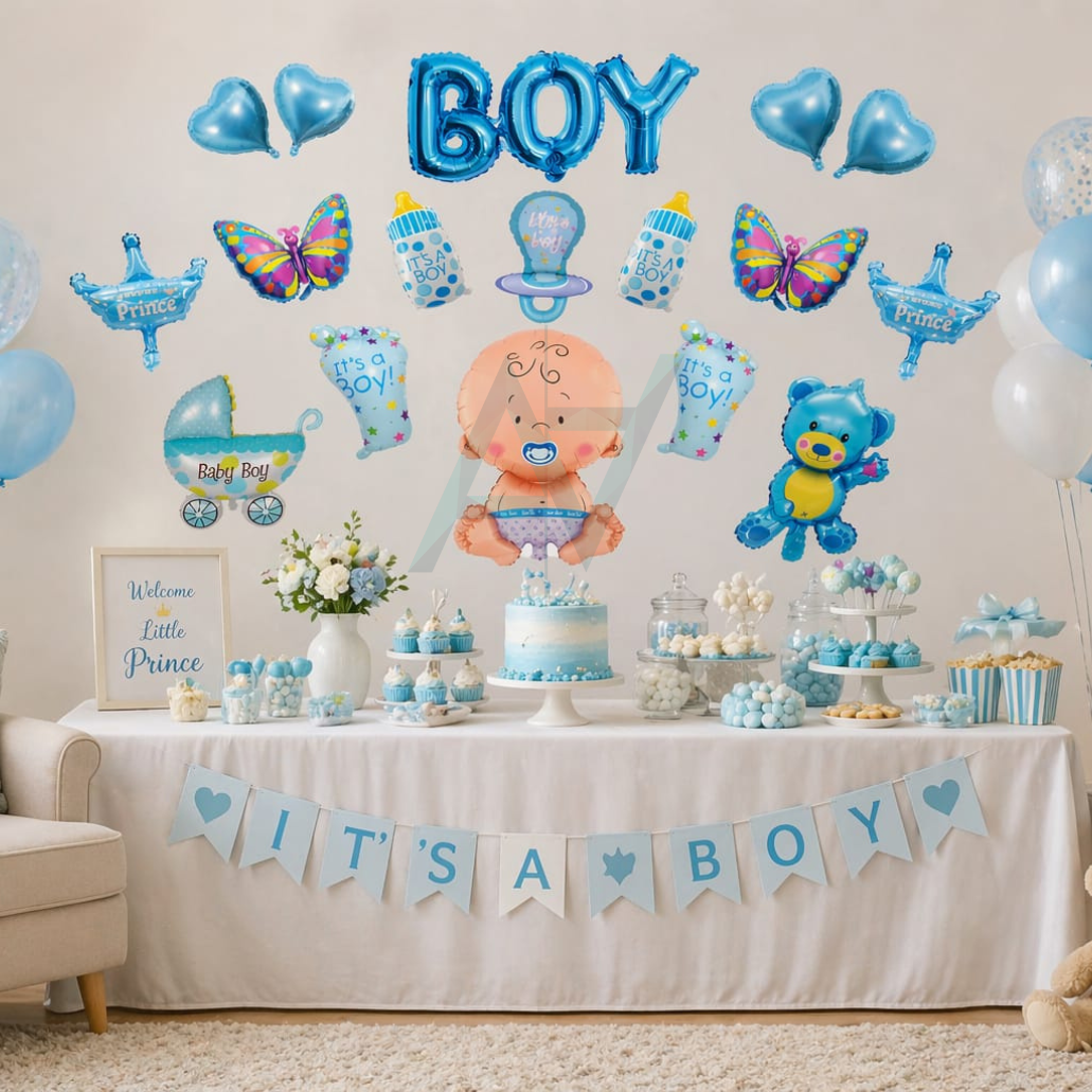 Baby Boy Foil Balloon Kit