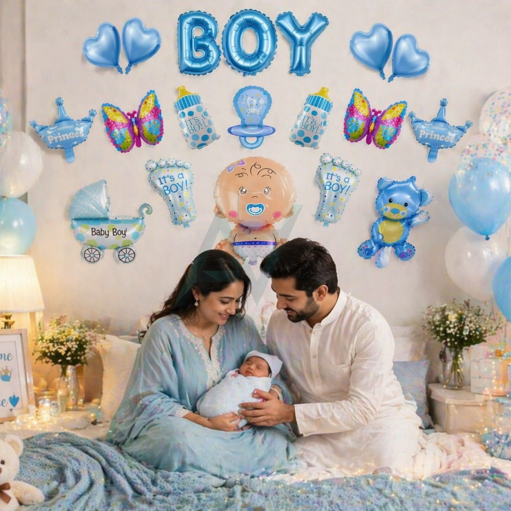 Baby Boy Foil Balloon Kit