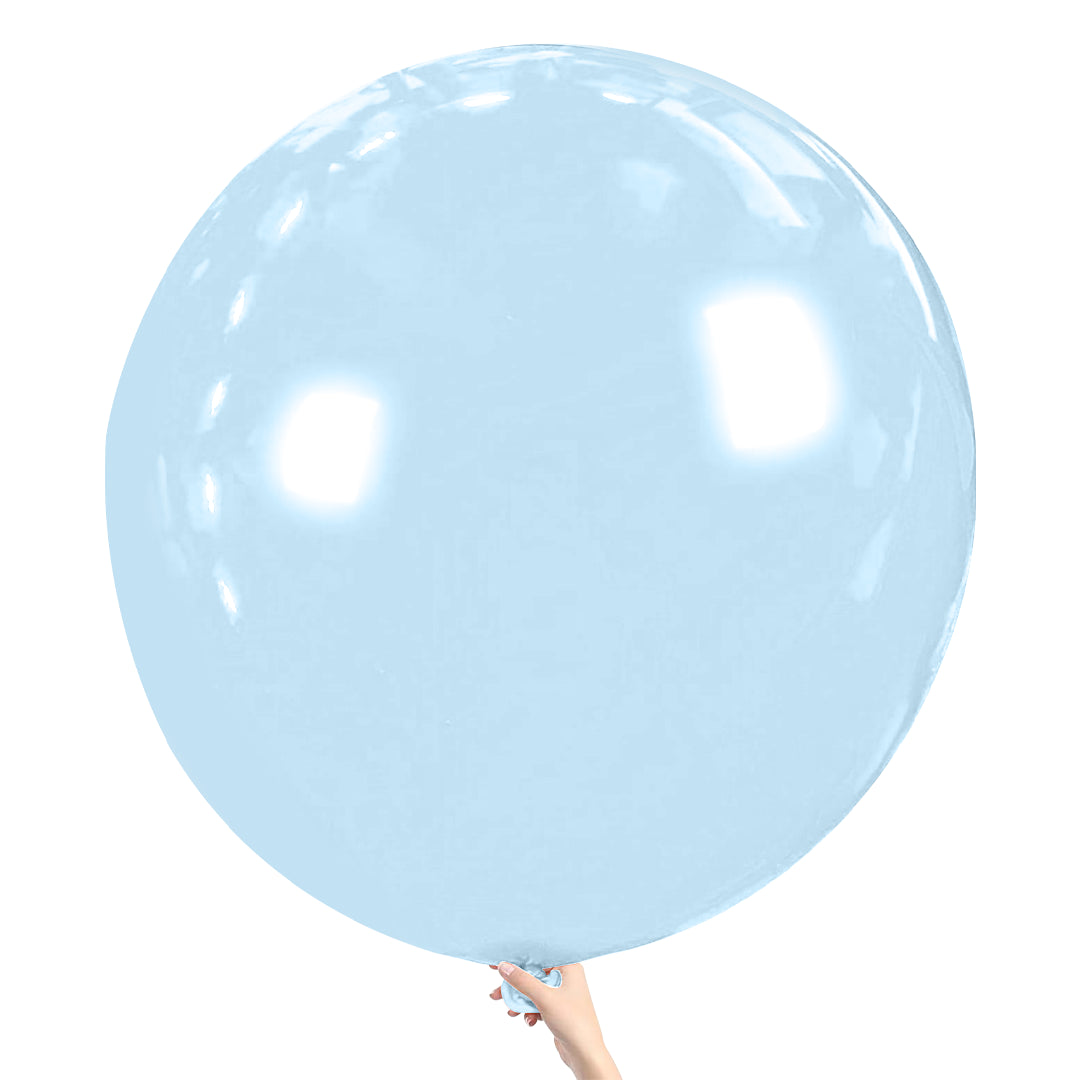 White Blue Giant Latex Balloon – 36 inch Oversized Party Balloon for Decor & Photos - Aliakbardecoration