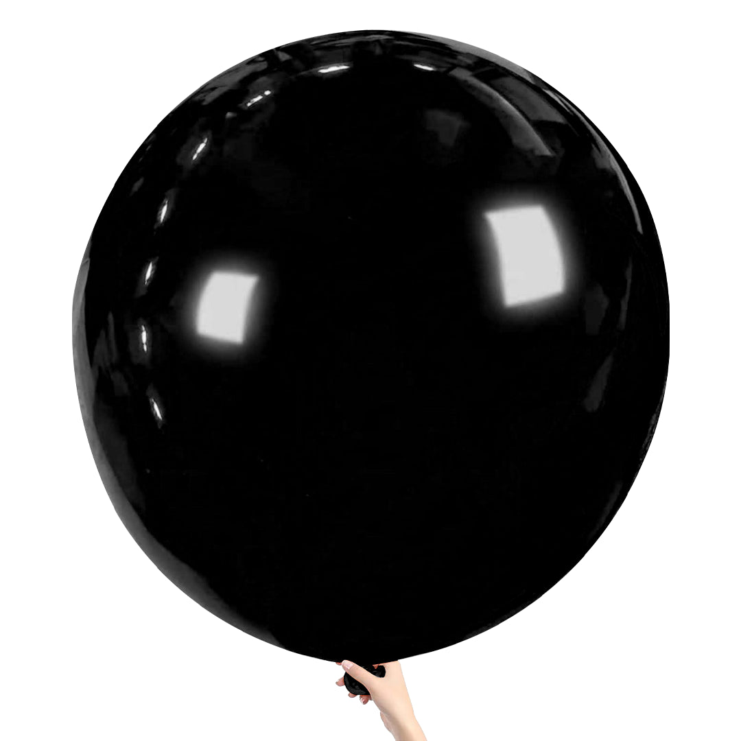 Black Giant Latex Balloon – 36 inch Oversized Party Balloon for Decor & Photos - Aliakbardecoration
