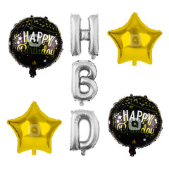 Pack of 10 - HBD Foil Balloons - 5 pcs Set -  Ali Akbar decoration