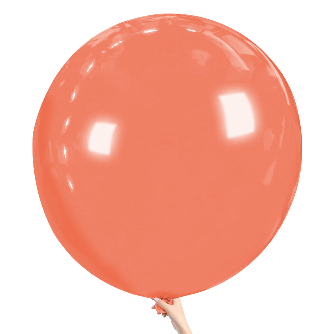 Orange Red Giant Latex Balloon – 36 inch Oversized Party Balloon for Decor & Photos - Aliakbardecoration