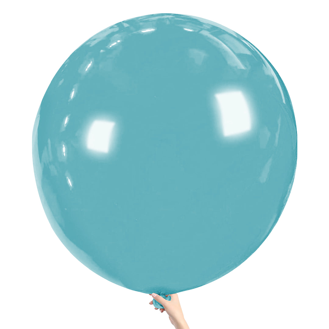 Lake Blue Giant Latex Balloon – 36 inch Oversized Party Balloon for Decor & Photos - Aliakbardecoration