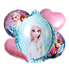 Pack of 10 - Frozen Anna & Elsa Foil Balloons Theme - 5 pcs set -  Ali Akbar decoration