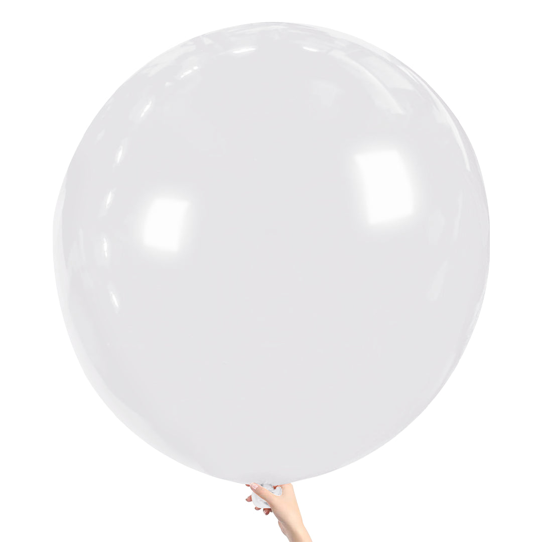 Milky White Giant Latex Balloon – 36 inch Oversized Party Balloon for Decor & Photos - Aliakbardecoration
