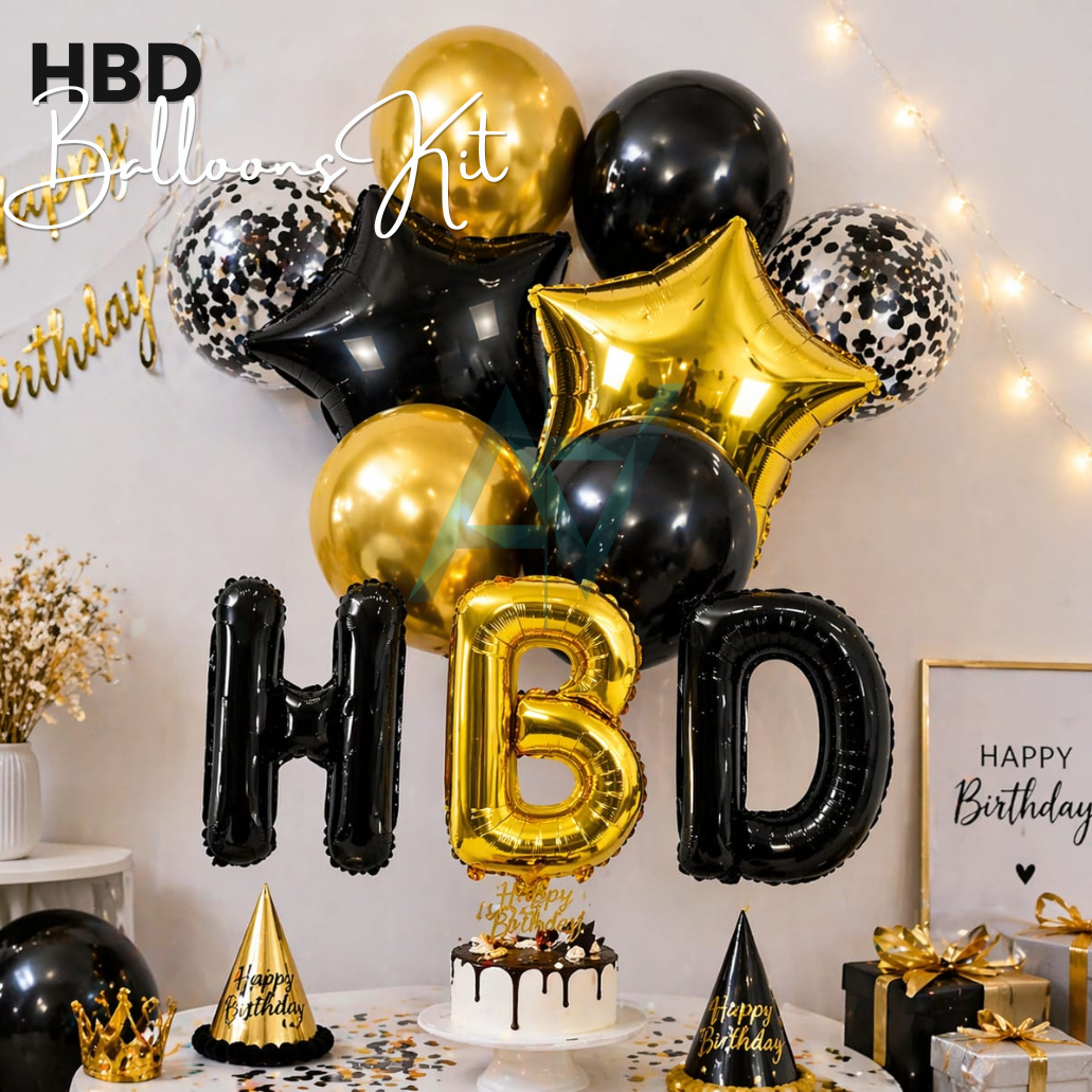 Happy Birthday Foil Balloons Set