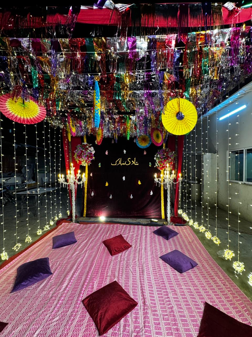 Velvet Shadi Mubarak Backdrop Curtain 1980s