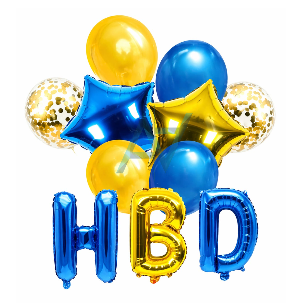 Happy Birthday Foil Balloons Set
