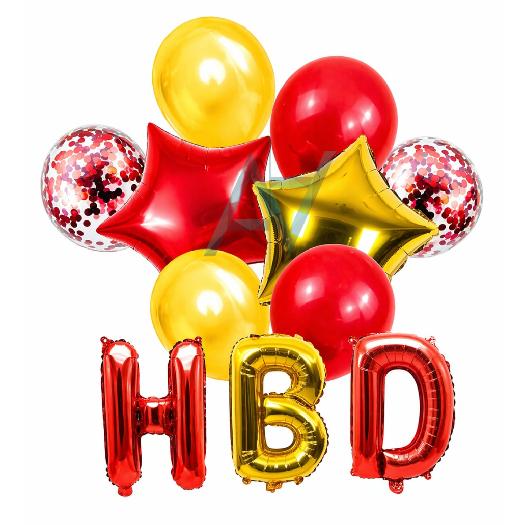 Happy Birthday Foil Balloons Set