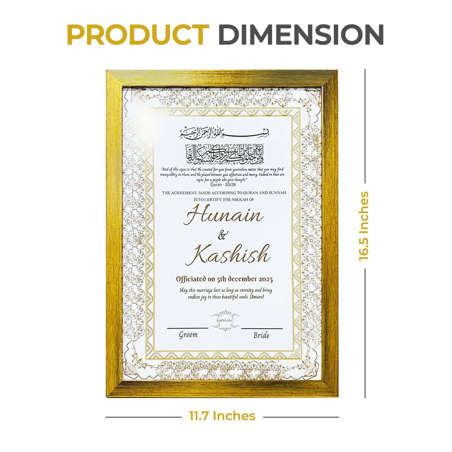 Customize Nikkah Frame