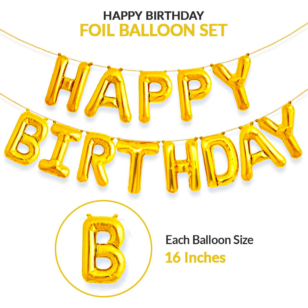 Happy Birthday Foil Balloons Set
