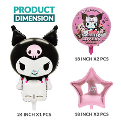 Pack of 10 - 5 pcs Set Sanrio theme foil Balloons -  Ali Akbar decoration