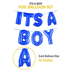Its A Boy Foil Balloon Set